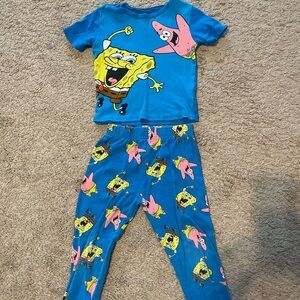 SpongeBob SquarePants Kids Pajama Set - Blue and Pink